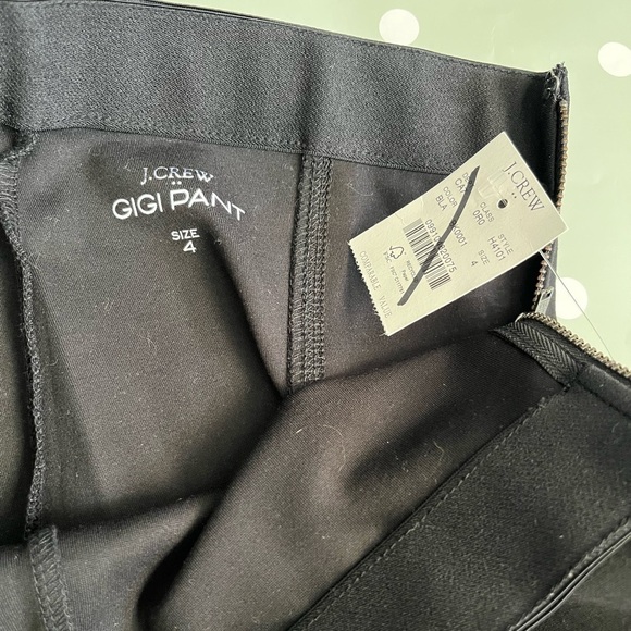J. Crew Factory Gigi Pants Side Zip Closure Ponte H4101 Black 4 - Picture 2 of 4